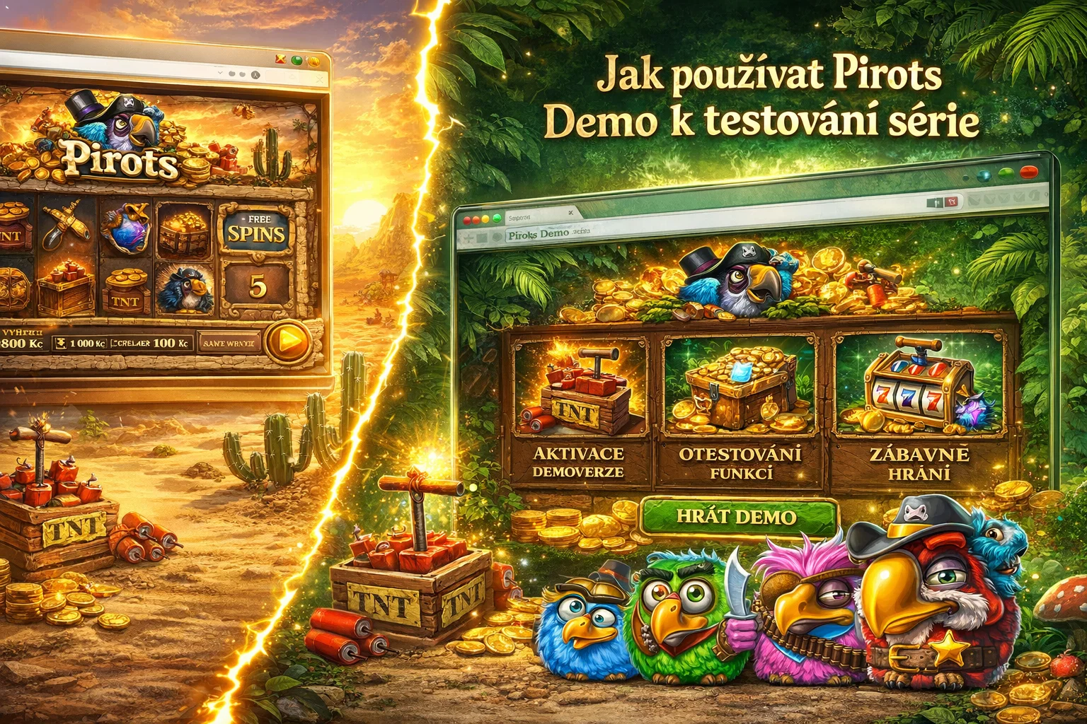 Jak používat Pirots Demo k testování série