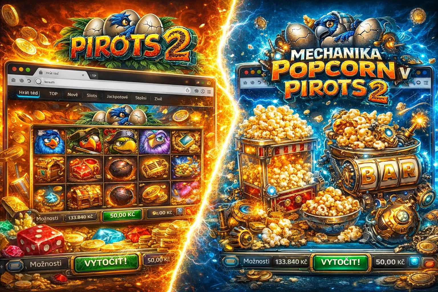 Mechanika Popcorn v Pirots 2